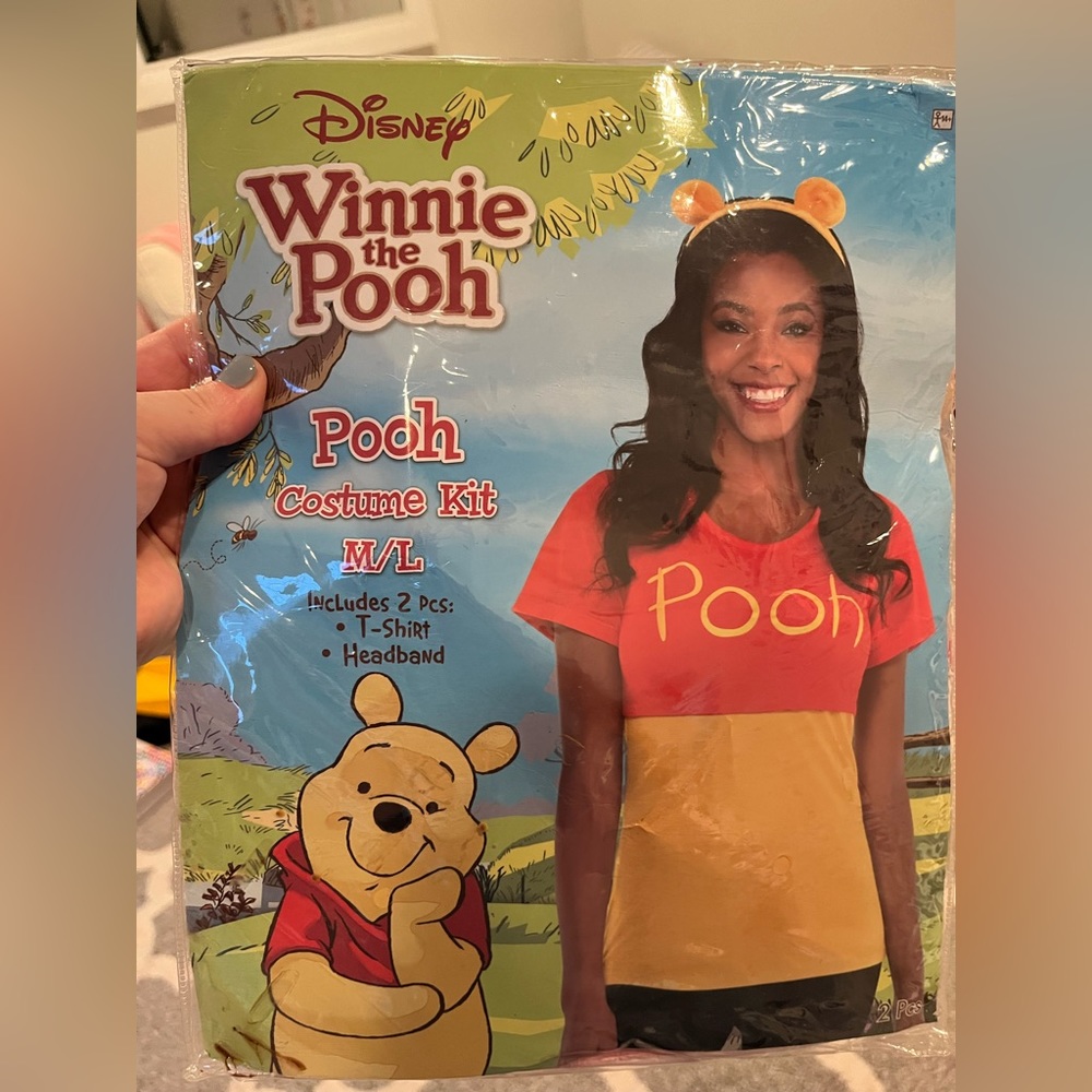 Disney Red and Yellow Winnie the Pooh Ear Headband Costume and shirt